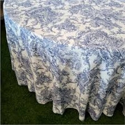 Mantel redondo tull de joy azul